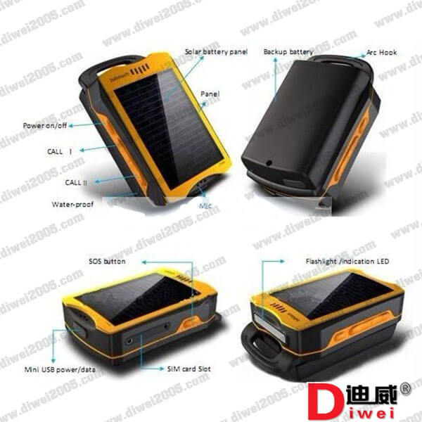 Solar energy portable tracker JT600 used in mobile asset tracking Car tracker gps waterproof gps tracking sim card Move